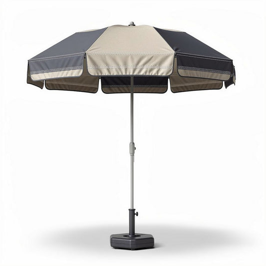 Sonnenschirm aus polyester mit stahlgestell und anthrazitfarbenem design 250 x 250 x 250cm